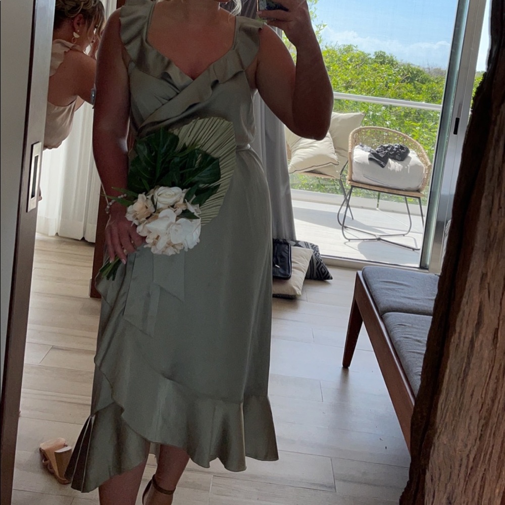 Show me your mumu Samantha ruffle wrap dress